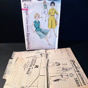 Vintage Culottes and Blouse Pattern Simplicity 3866 Size 12 | Etsy