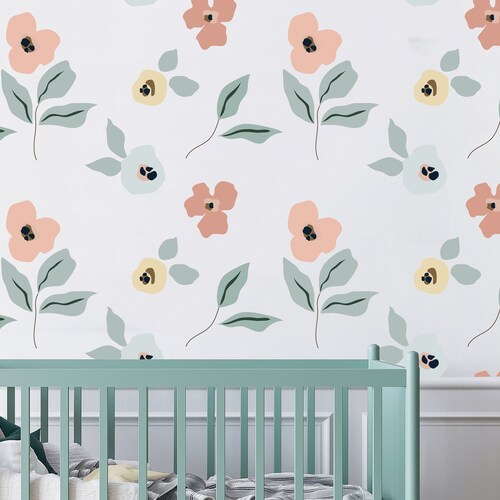 Boho Flower Decals Mutedflower Decals Boho Floral Wall Etsy Canada