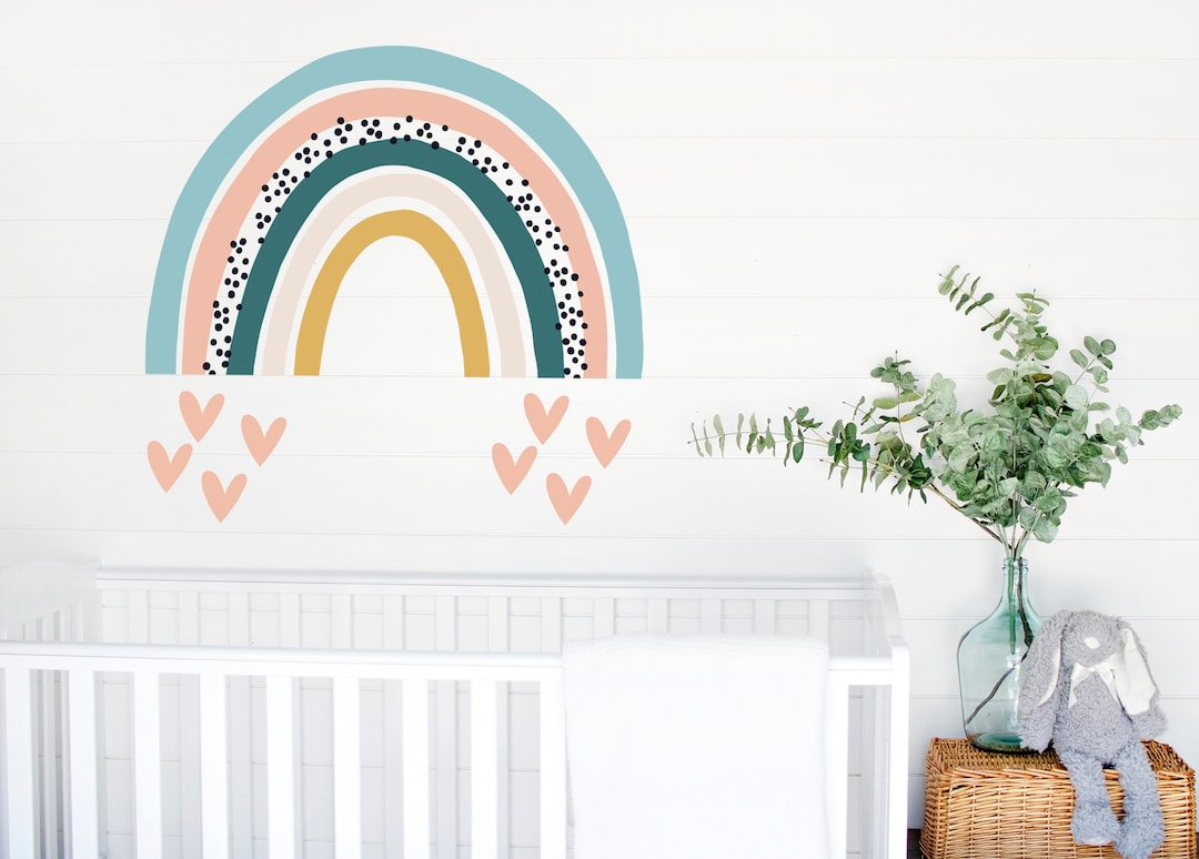 Rainbow Wall Decal, Rainbow Wall Stickers, Large Rainbow Wall Decal