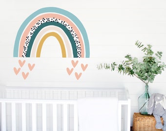 Rainbow wall decal, rainbow wall stickers, large rainbow wall decal, watercolor rainbow decal, rainbow wall sticker