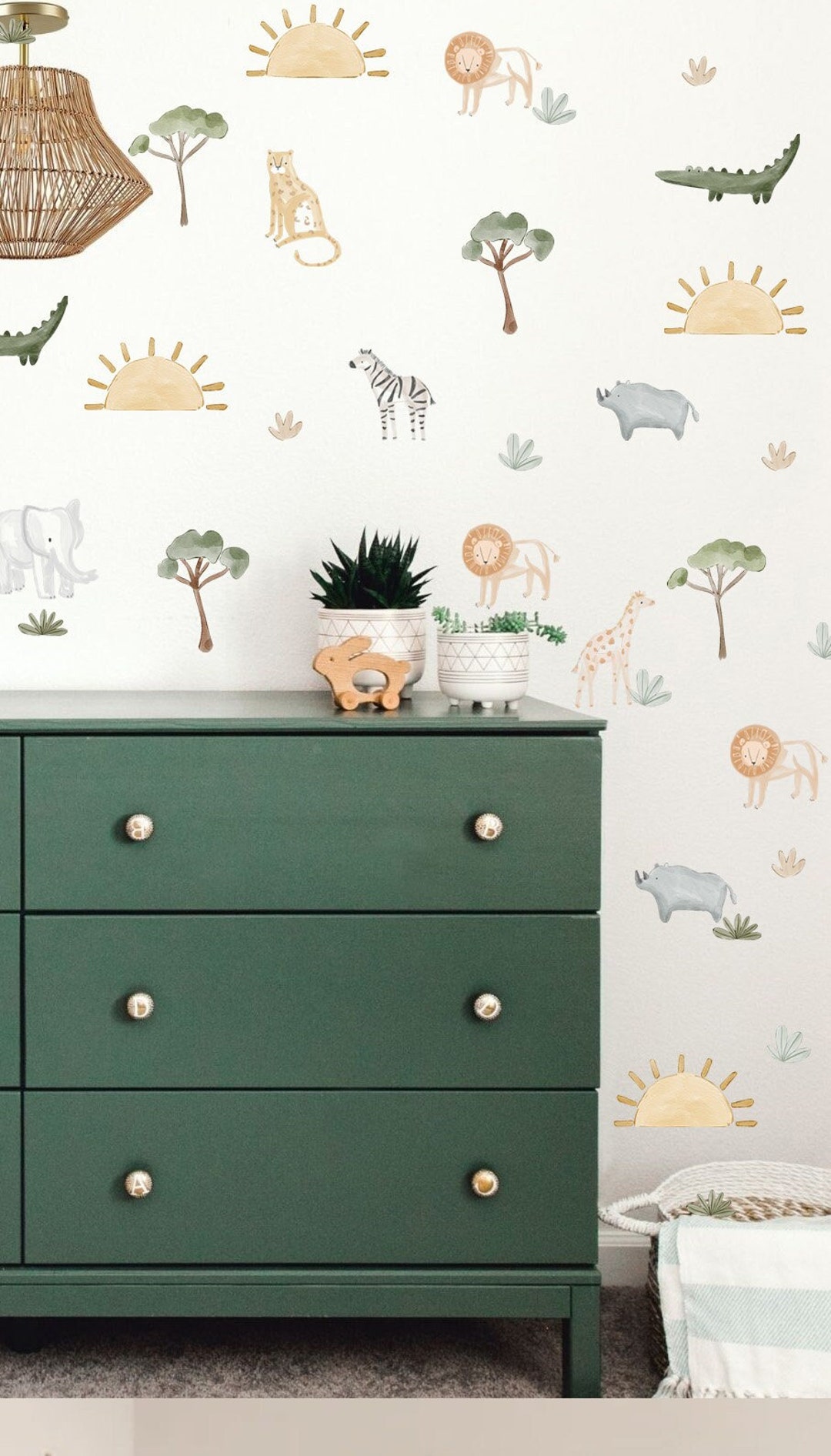 Safari Wall Decals, Safari Animal Decals, Lion, Tiger, Wildlife Decals