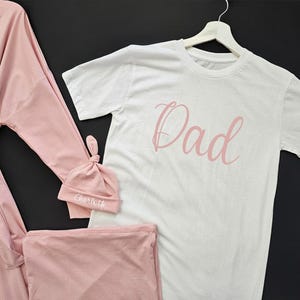 Matching Family Hospital Outfit: Maternity Robe, Swaddle Set & Personalized Hat image 9