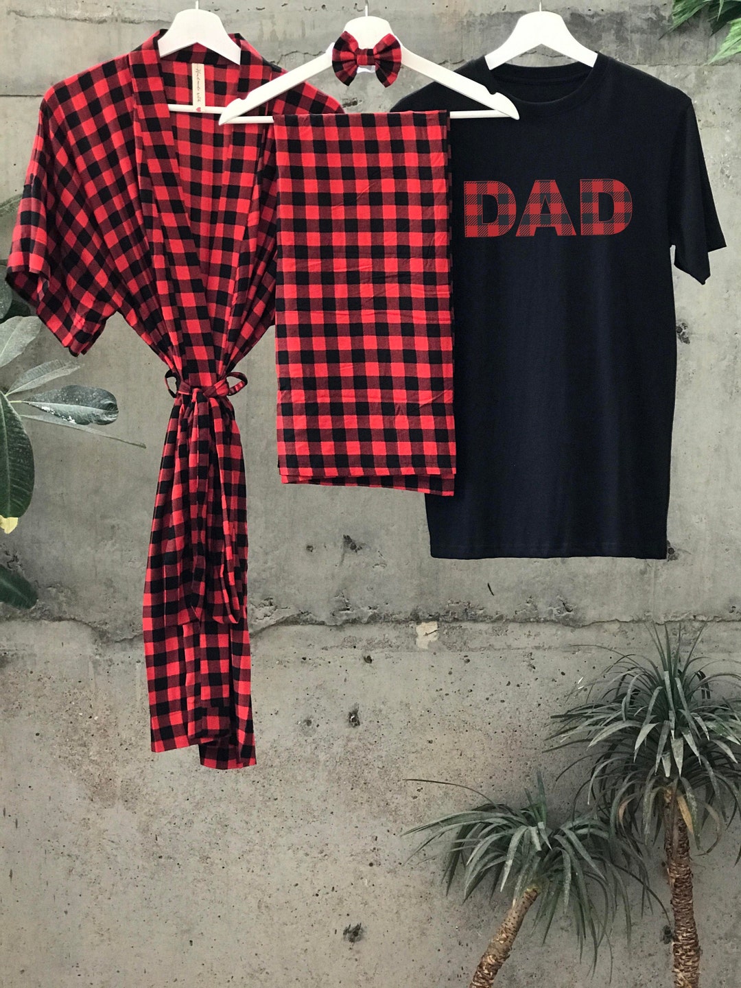 Buffalo Plaid. Robe and Swaddle Set. Swaddle Blanket. Mommy and Me Robe