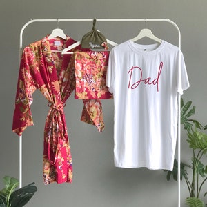 Labor and delivery mommy and me outfits hospital girl with maternity robe, olive personalized hat & matching dad shirt, Baby shower gift