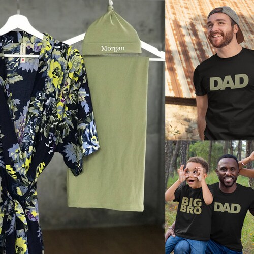 Mommy and Me. Delivery Gown. Matching Swaddle Set. Hospital Etsy