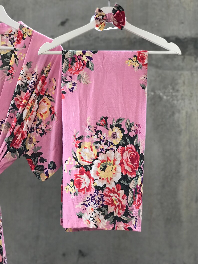 Christmas. Maternity Robe and Swaddle Set. Candy Pink. Mommy Etsy