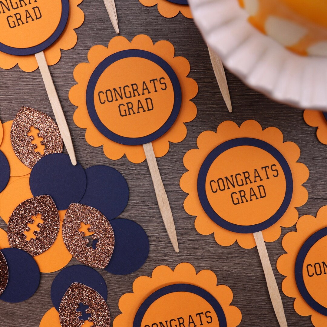 Auburn Graduation Cupcake Toppers Auburn University Grad - Etsy