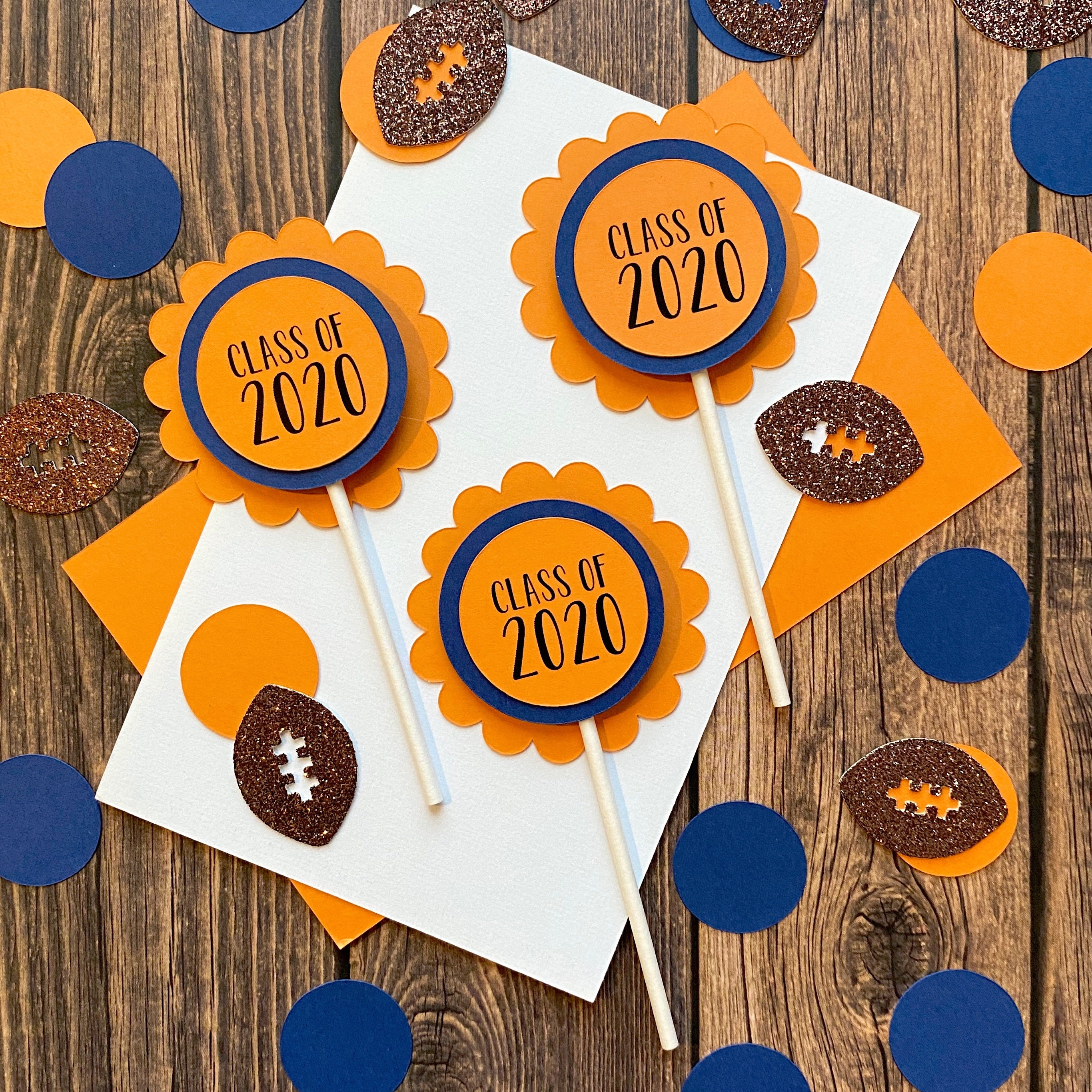 Auburn Graduation Cupcake Toppers / Auburn University / Etsy