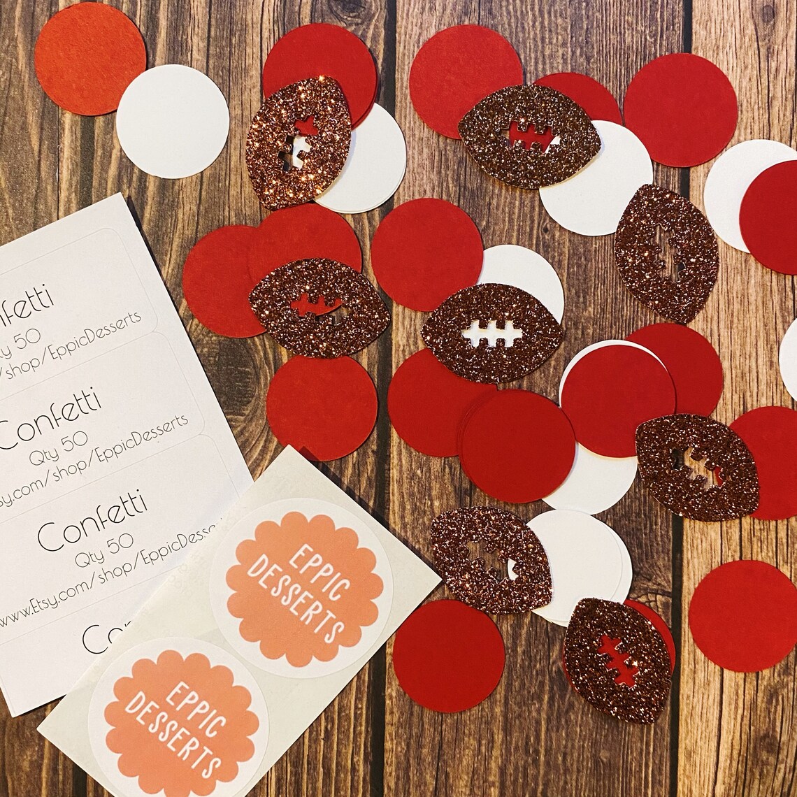 Alabama Football Themed Confetti / AL Football Confetti / Etsy