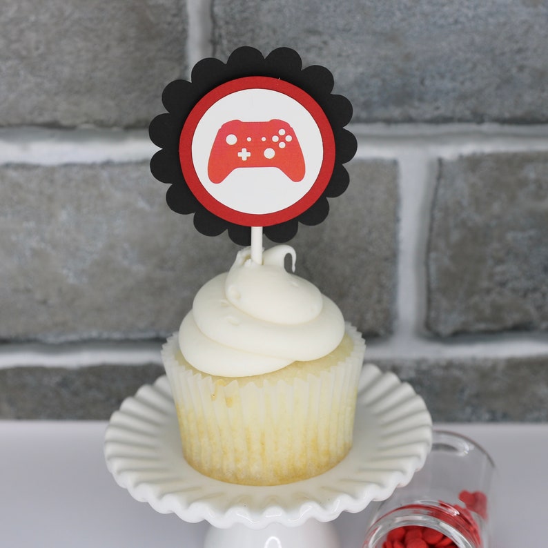 Video Game Cupcake Toppers Video Game Cupcake Picks Nintendo Etsy