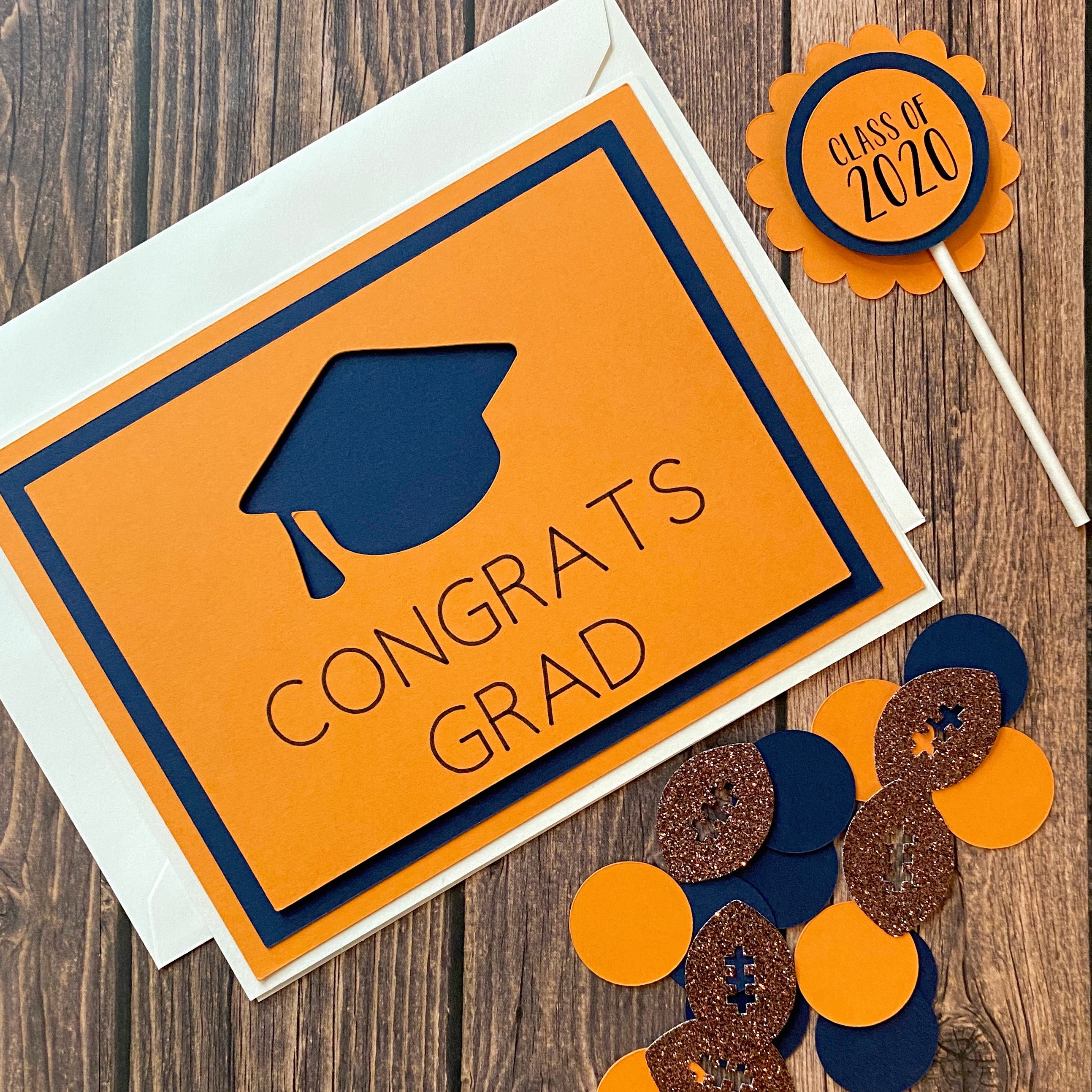 Auburn Graduation Party Pack / Auburn Graduation Card / Orange Etsy