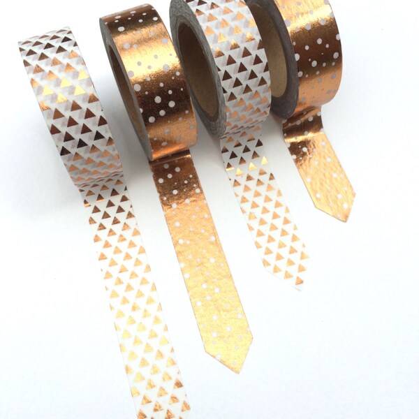 Oro rosa decorativa cinta de Washi