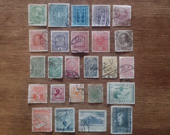 Old Austrian stamps 25 pieces.