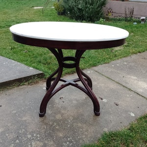 Adolf Loos table with marble top  for J.J. Kohn