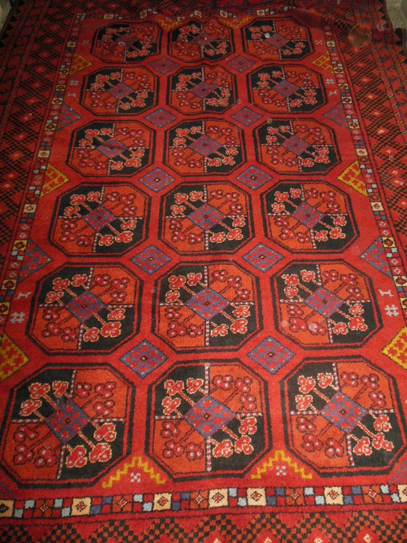Large rug Ersari Afghane from 1940s-very fine oriental rug