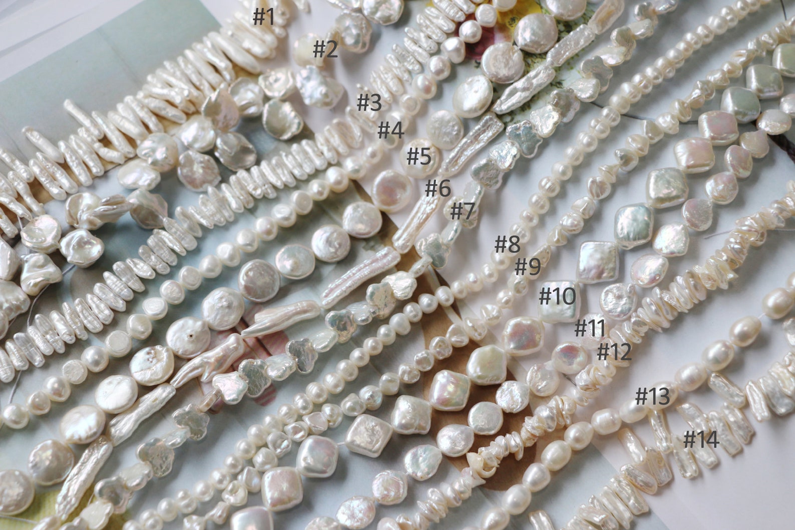 Natural Freshwater Baroque White Pearl Bead Irregular - Etsy