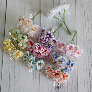 6 Silk Artificial Flower Bouquet,Fabric Flower Bunch,Millinery Fabric Flower,Hair Accessories,Wedding Flowers