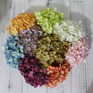 Silk Flowers-One Large Hydrangea Head- 170 Blossoms- Artificial Hydrangea for Head Piece and Wedding Decor