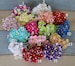 Bunch of 8 stems-Forget Me Nots Mini Millinery Scrapbooking Tiny Mulberry Paper Flower Bunch Flower Crown,Wedding Corsage Brooch Flower 