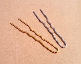 20pcs-72mm Hair Pins,Wedding Hair Pins,Bridal Hairpins,Prom Hairpins,Bobby Pin,Silver Gold tone U Shape Hair Pins Clips Hair Accessories