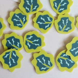 6 peças Folhas Folhas Fimo Fatias, Argila de Poliéster Fimo Brincos de Argila Cabs, Fimo Peças Pingentes Fimo, Fimo Argila de Poliéster Jóias Charms, Sem Furo
