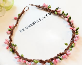 Pip Berry Stem Branch Wedding Crafts Garland Decoration Bridal Hair Vine Flower Crown Headband-1PC