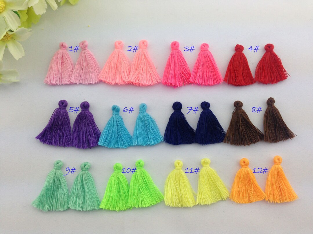 Small Tasselstasselcotton Tasslestiny Tasselstassels Trim Etsy