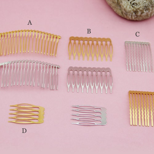 10pcs Silver Gold Hair Combs Wire Metal Hair Combs Small Etsy