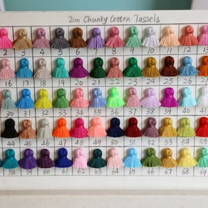 6pcs-0.8&quot; Tassels, Chunky Cotton Tassels for Earring Bracelet, Jewelry Mala Tassels for Blanket Decor, Chubby Tassel Key Chain Pendant Charm
