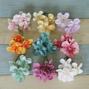 2 Bunches-Delphinium Blossoms,Silk Flowers,Artificial Delphinium Flowers,DIY Hair Flower Clip