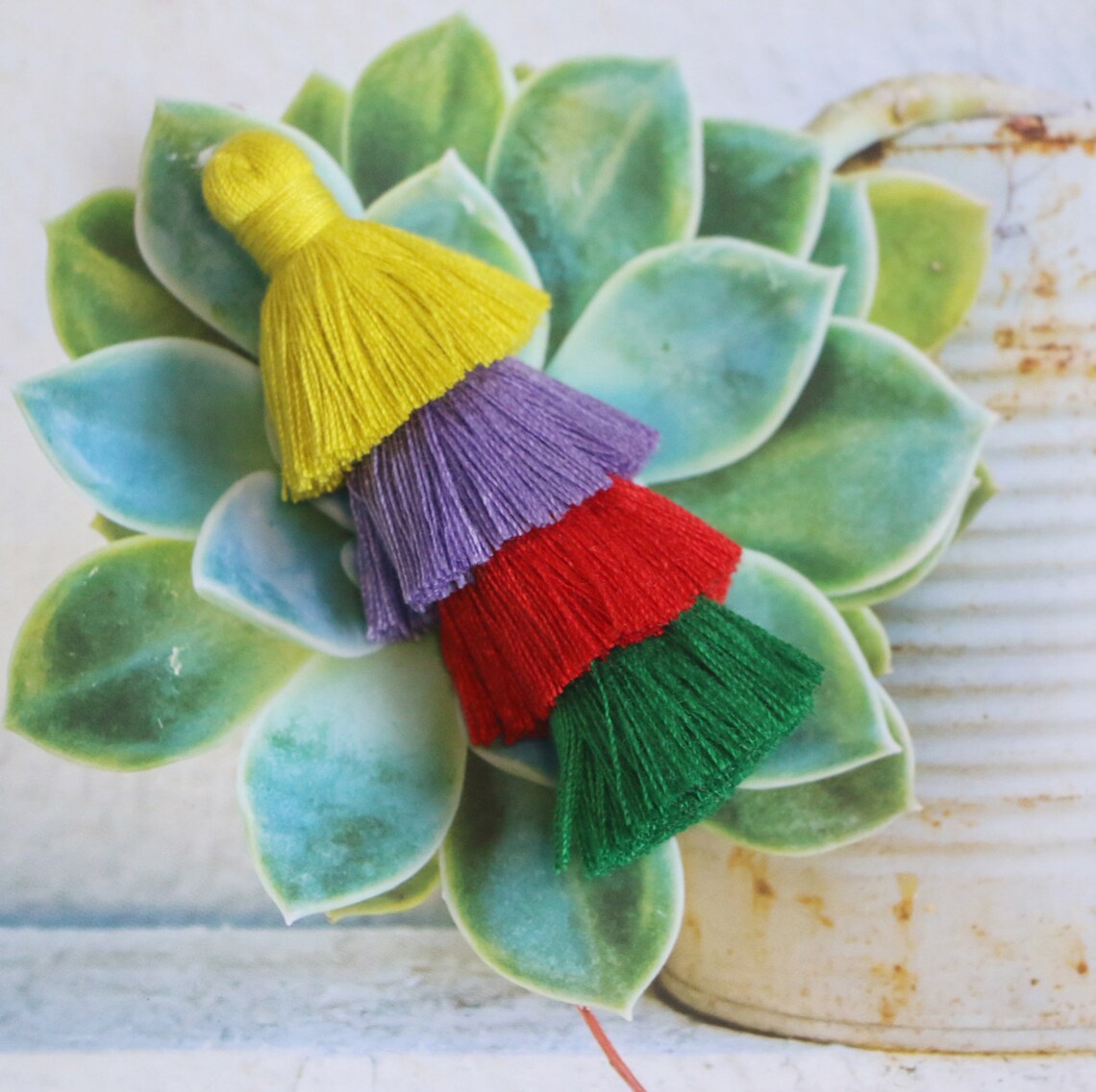 2pcstiered Tassels 3 Handmade Cotton Tassel for Etsy