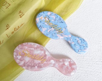 Custom Name Hair Comb, Personalized Hair Decoration, Hair Accessories, Initials Hair Brush, Hair Jewelry, Bridesmaid Gift, Wedding Favor.