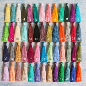 6 Pcs 3&quot; / 76mm Silky Jewelry Making Tassels, Long Silk Tassels, Tassel Pendant, Decorative Tassels, Mala Tassels, Boho Tassels