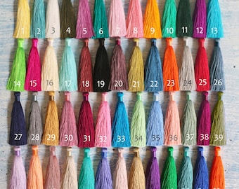 6 Pcs 3" / 76mm Silky Jewelry Making Tassels, Long Silk Tassels, Tassel Pendant, Decorative Tassels, Mala Tassels, Boho Tassels