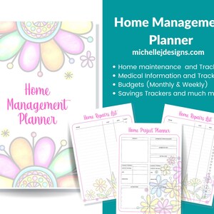 Ultimate Home Management Planner/Binder, Organization, Household Planner Printables, Home Binder
