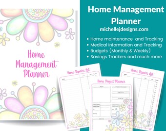 Ultimate Home Management Planner/Binder, Organization, Household Planner Printables, Home Binder