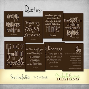 Project Life Inspired Quotes Scrapbooking Kit, Quotes for Scrapbooking, Cardmaking Cards, Printable Cards for Scrapbooking and Cards