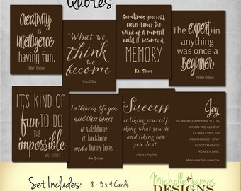 Project Life Inspired Quotes Scrapbooking Kit, Quotes for Scrapbooking, Cardmaking Cards, Printable Cards for Scrapbooking and Cards