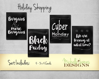 Project Life Inspired Holiday and Christmas Shopping Scrapbooking Kit, Black Friday Shopping, Cyber Monday - Digital Download