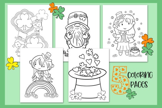 St Patrick's Day Coloring and Activity Sheets St Pats
