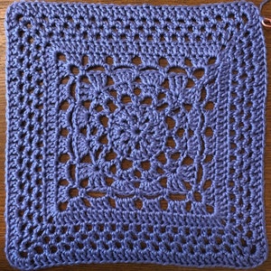 Garden Lace Square Oma Quadratmuster und vollständiges Foto-Tutorial mit mehreren Mustervariationen