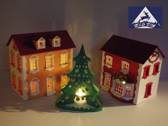 Download Free 3d Svg The Jingle Bells Village Lanterns Part 1 Etsy SVG DXF Cut File