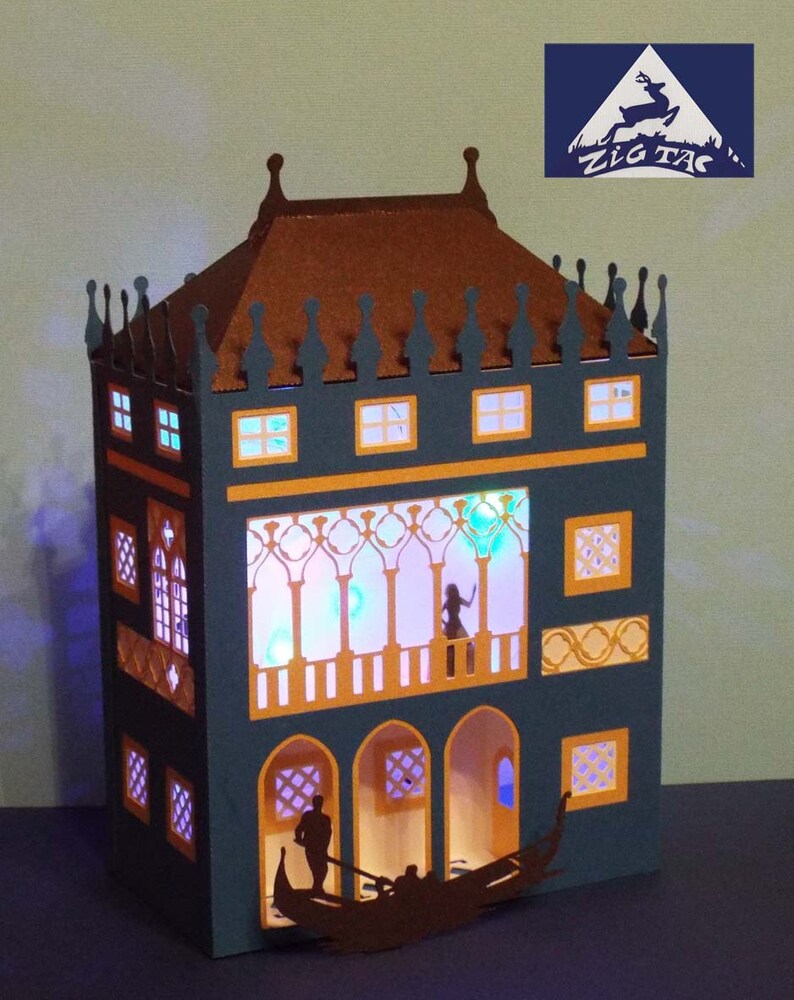 Download 3 D SVG and studio file for a 3d house lantern Venice | Etsy