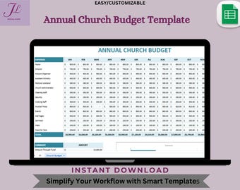 Church Budget Template: Editable Google Sheets (Digital Download)