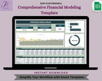 Comprehensive Financial Modeling Template, Editable Google Sheets, Digital Download, Business Financial Planner,  Forecasting Tool