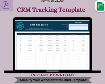 Google Sheets CRM Template: Customer Management Log (Digital Download)