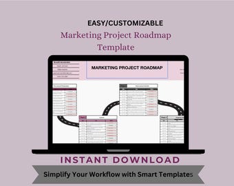 Marketing Project Roadmap Template: Editable Google Sheets (Digital Download)