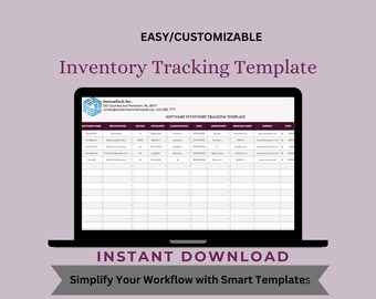 Google Sheets Inventory Template: Stock Tracker, Product Log (Digital Download)