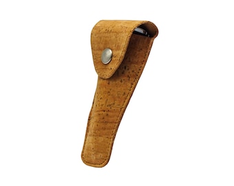 Cork Leather Razor Case | Handmade Sustainable Safety Razor Case Made From Organic, Eco-Friendly Cork Leather