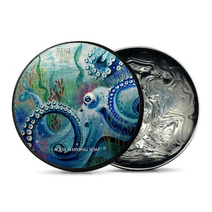 Aqua Traditional Shaving Soap: With or without shaving brush. Handmade in the UK